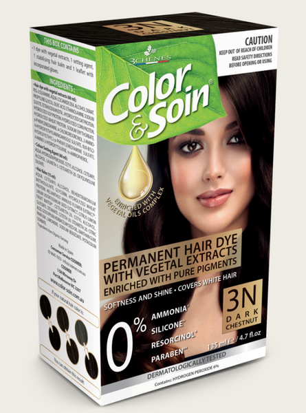 Color & Soin Permanent Hair Dye 3N Dark Chestnut